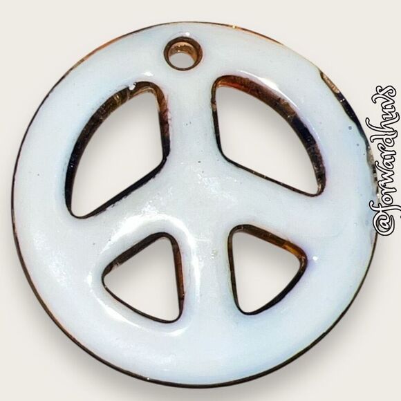 Bundle Sale 3 for $15 | Vibrant Colorful Glass Peace Pendant - Picture 9 of 10